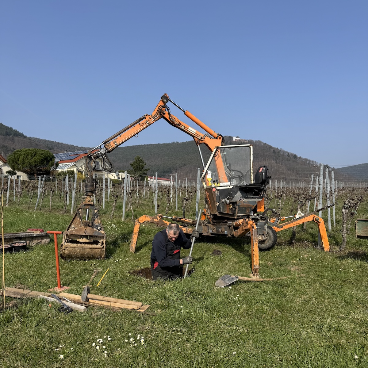 Fundament für den Fahnenmast
