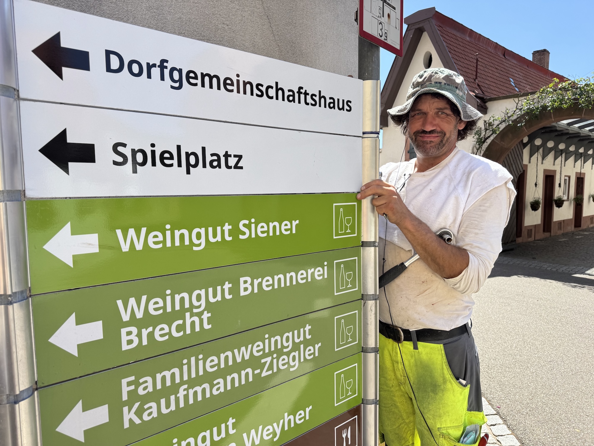 Wegweiser für Weyher